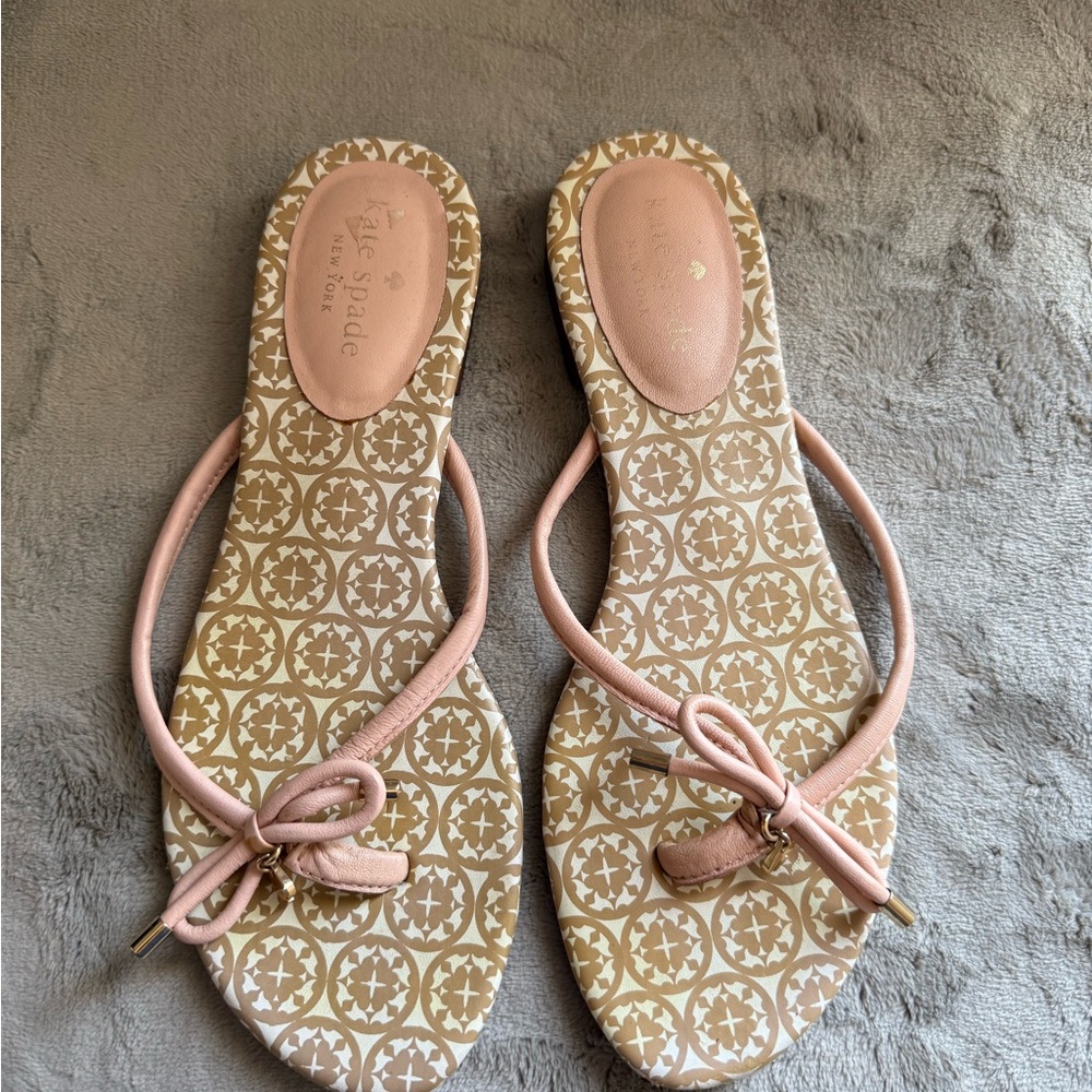 Kate Spade Pink Sandals with Bow Detail